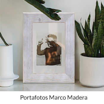 Portafotos marco madera